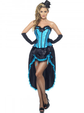Burlesque Kostüm blau Gr. M